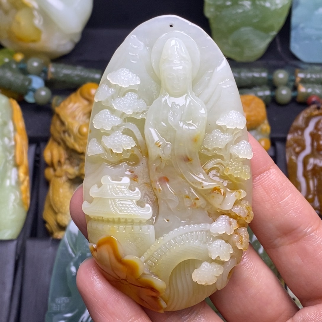 蛇纹石玉颈饰未镶嵌ཌ***༻