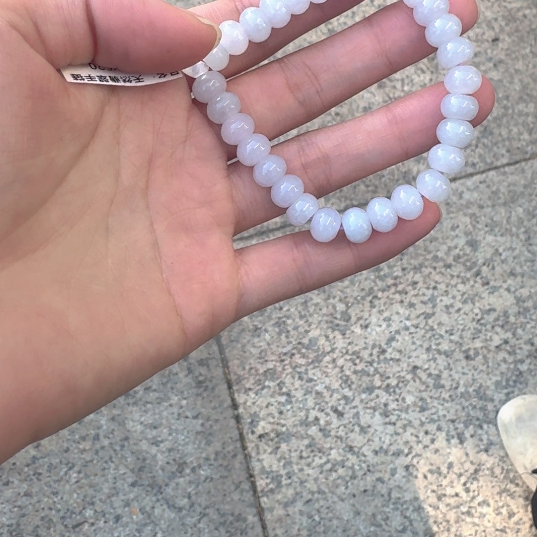 翡翠未镶嵌手串算盘珠手串