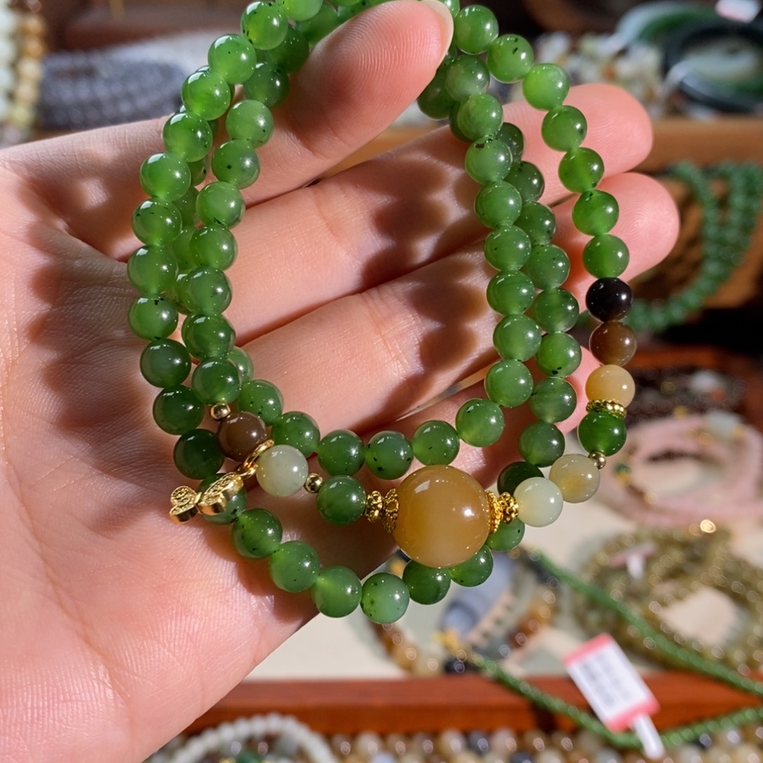 和田玉未镶嵌手链