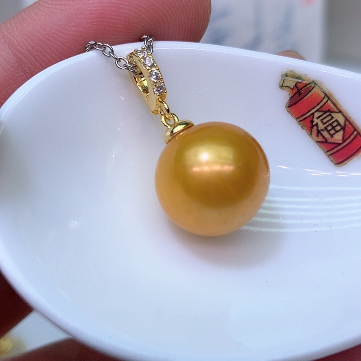 银S925镶嵌耳饰淡水珍珠