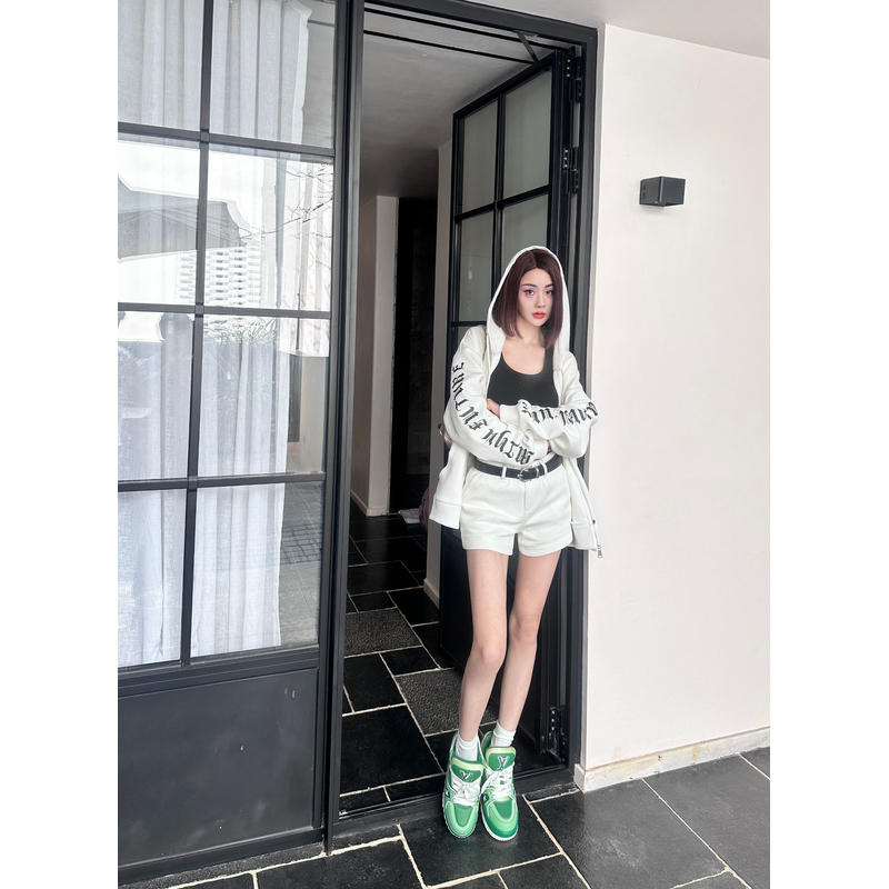 2025初春MyloveLeo“克罗豆”时尚字母短裤套装（衣长65 ）