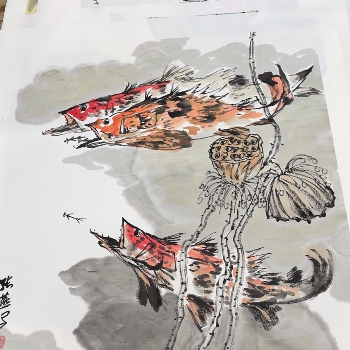 国画花鸟等多种鸟类四尺斗