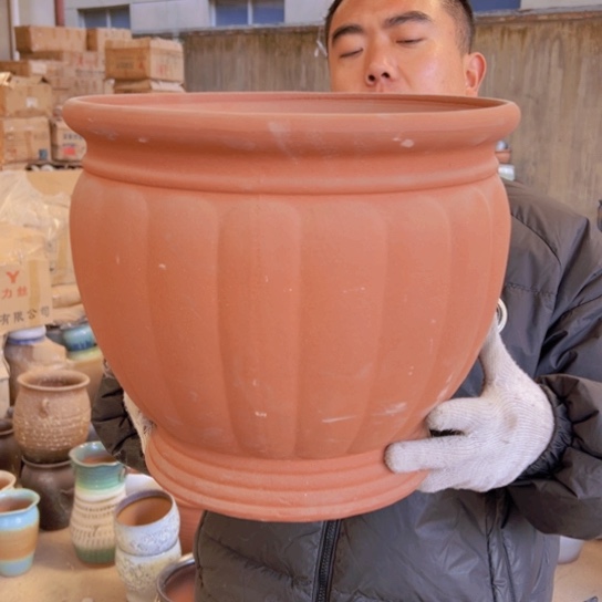 紫砂花盆高30口35————-