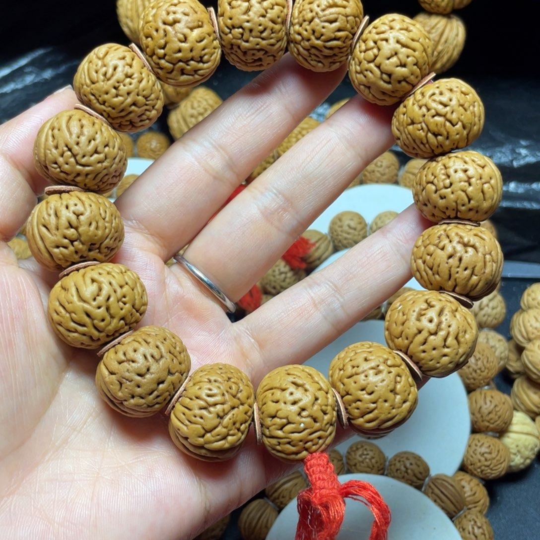 桃木桃核手串21+磨盘