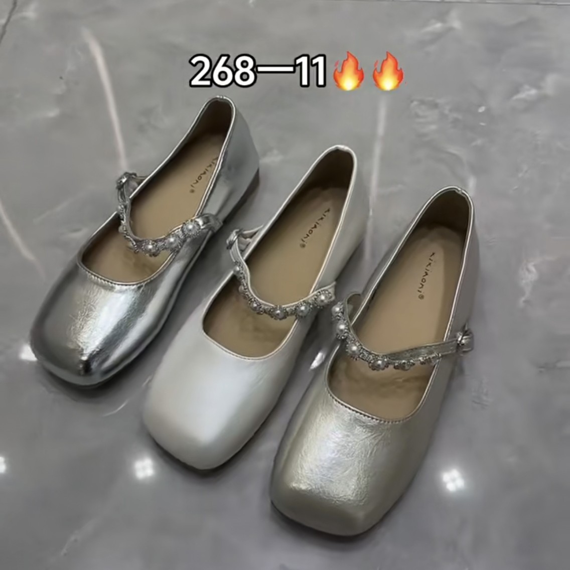 诗涵家 平底方头玛丽珍单鞋268-11