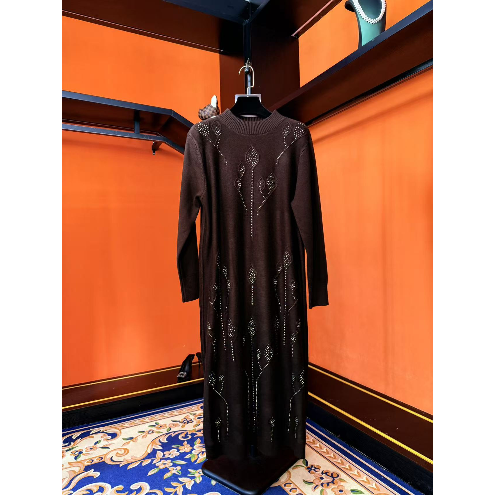 【131】秋冬气质显瘦大码毛衣连衣裙