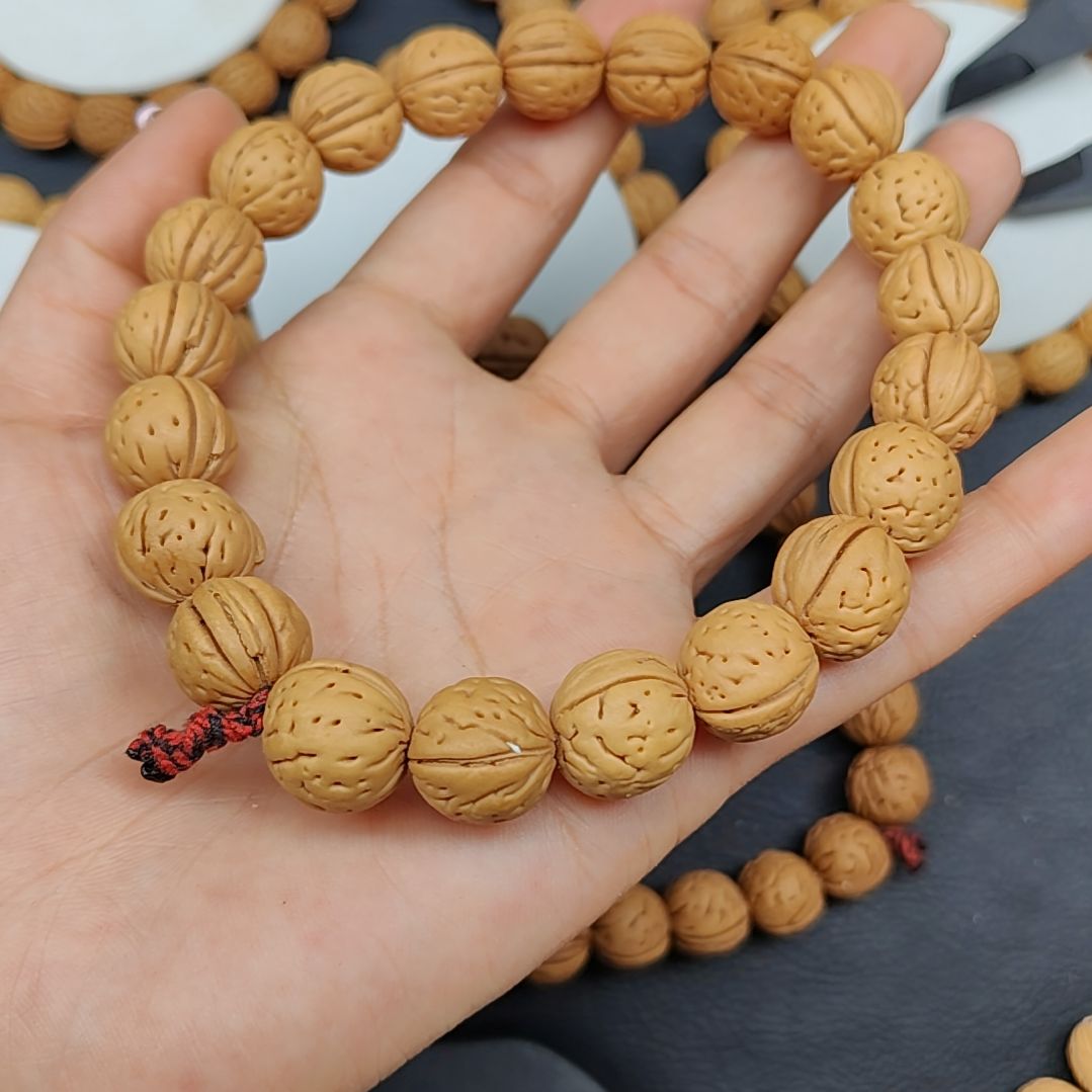 桃核吊坠野生13+奶油桃核