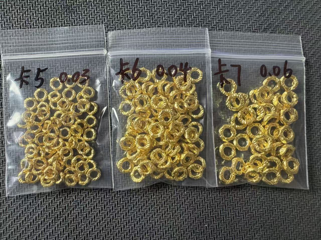 足金999，5D硬金盘缠，