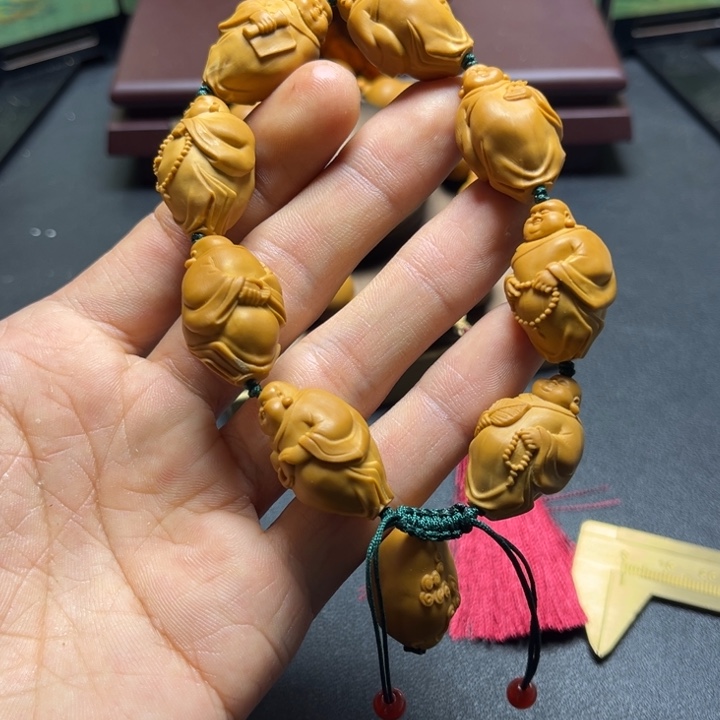 橄榄核手串/手链橄榄核雕八大弥勒