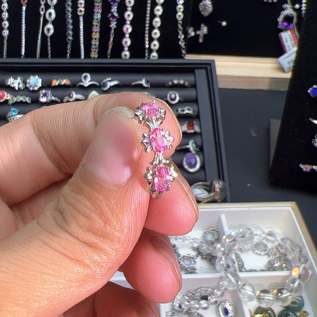 紫晶珠宝半成品银S925镶嵌