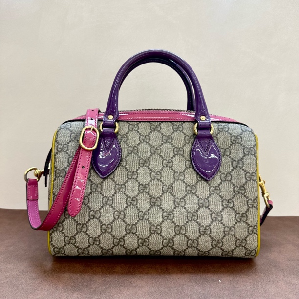 95新 GUCCI/古驰 波士顿限定款手提单肩包