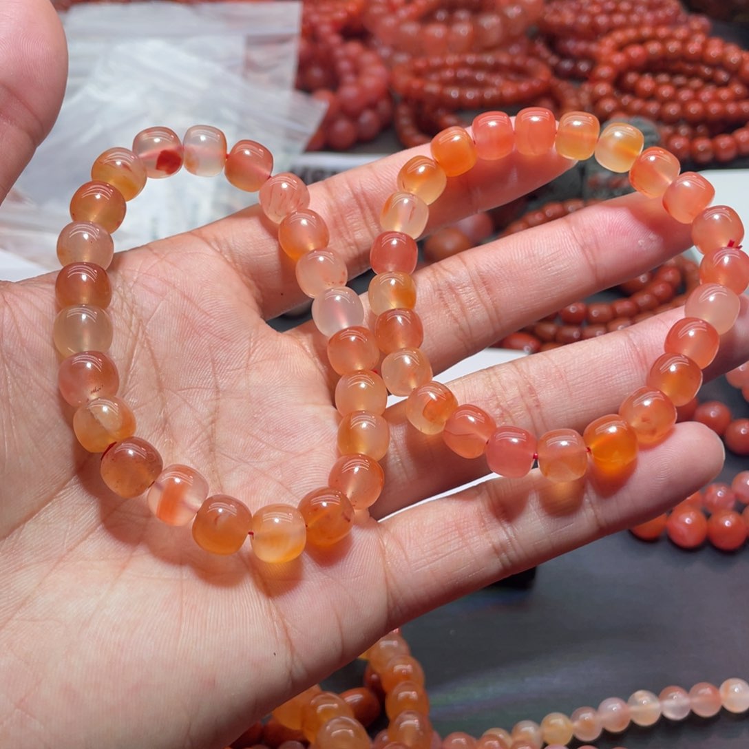 南红玛瑙手链未镶嵌