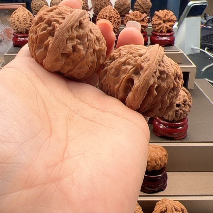 文玩核桃把件45 磨盘 d-