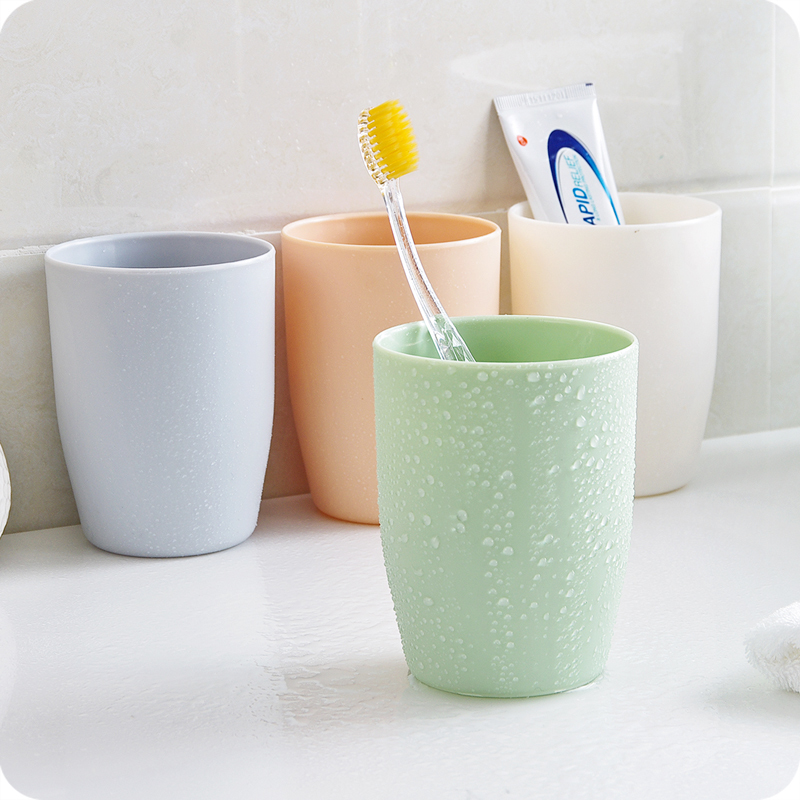 创意圆形漱口杯刷牙杯塑料简约清新牙缸杯情侣牙刷杯洗漱杯子