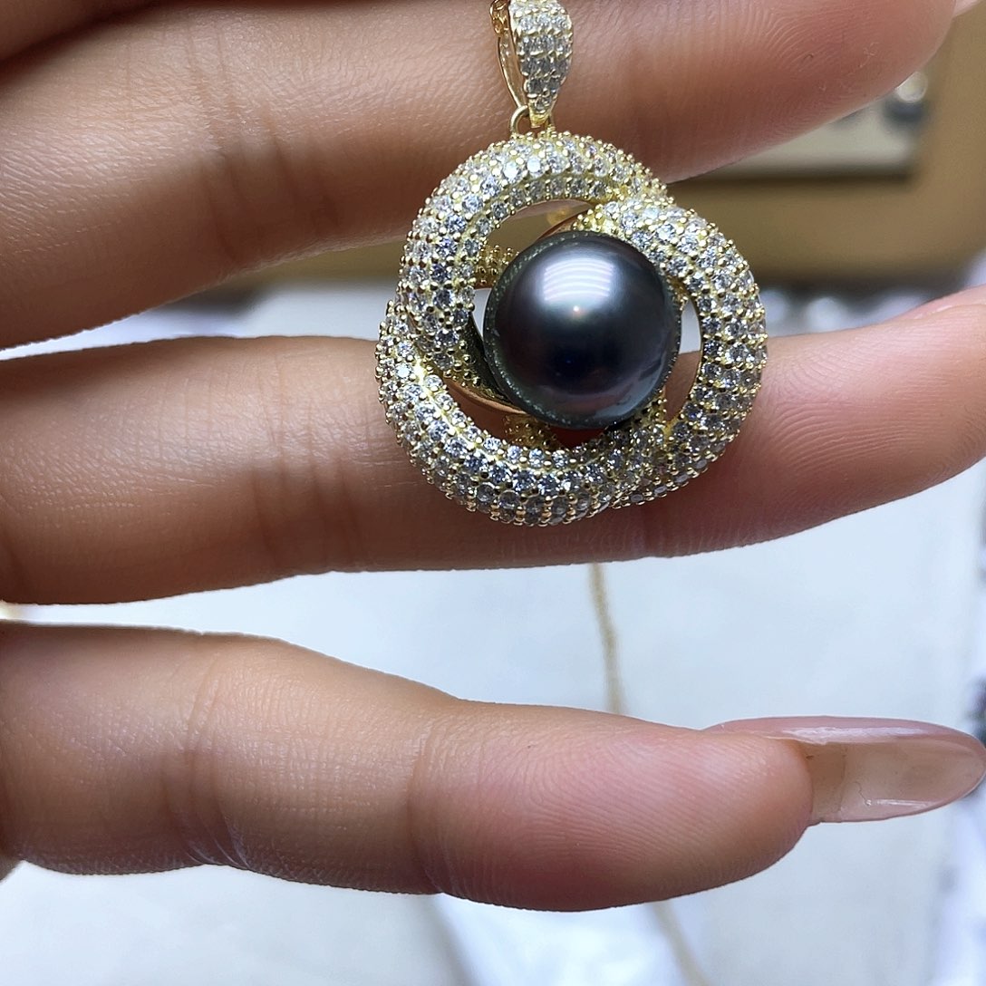 海水珍珠颈饰银S925镶嵌