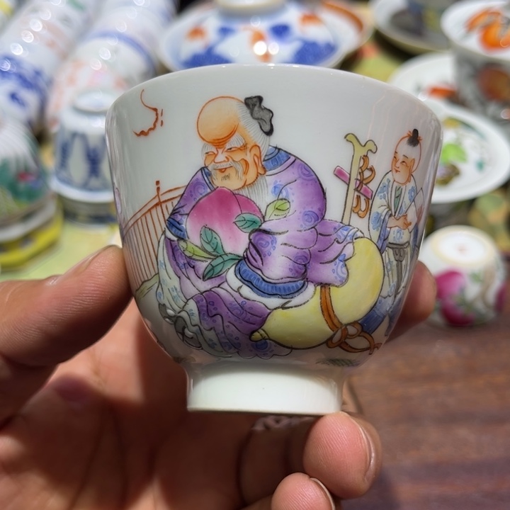 纯手绘精品盖碗杯