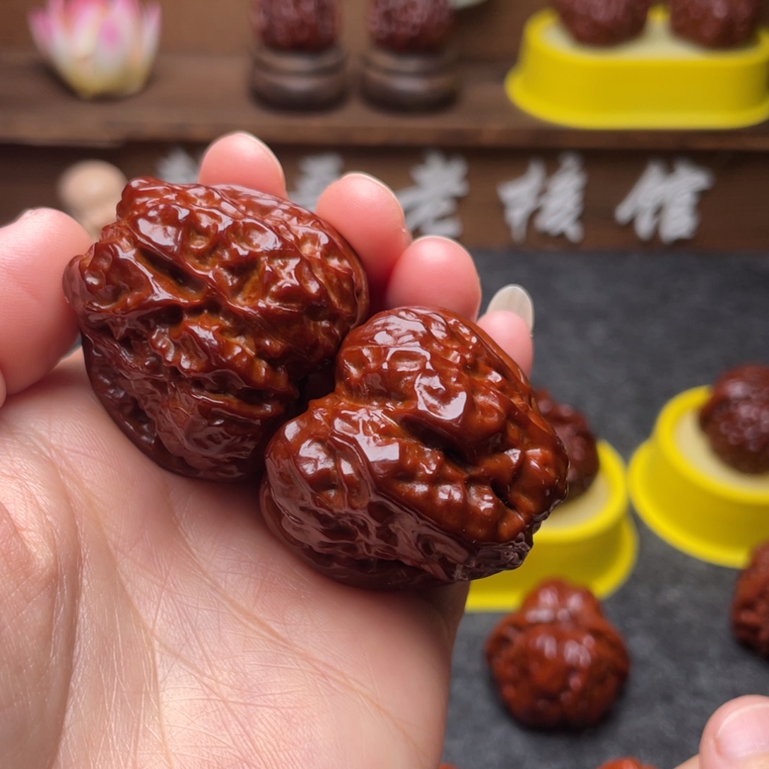 吊坠文玩核桃文玩核桃 手把件 蛤蟆头 39