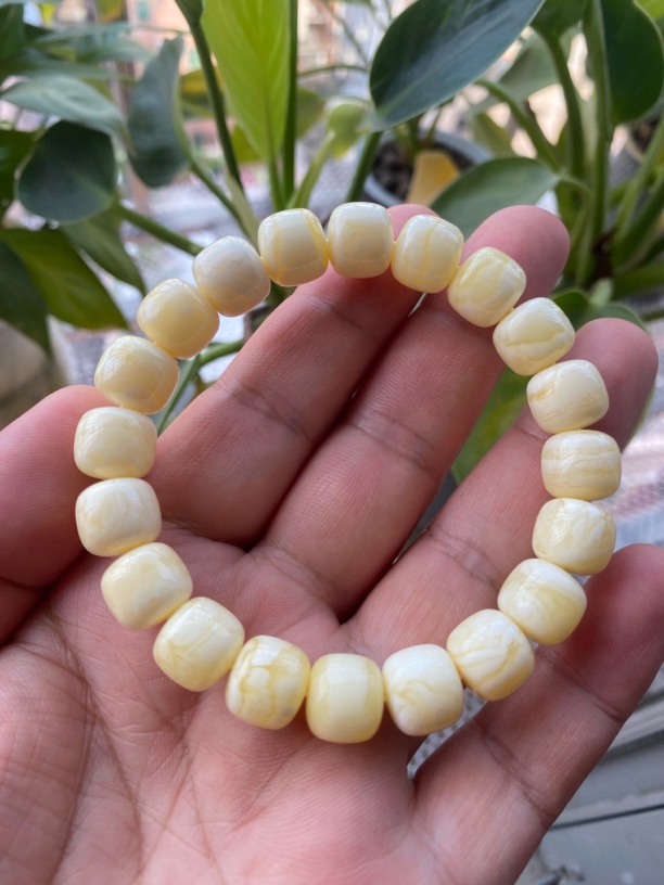 俄料蜜蜡手串 精工老型时尚款 浓蜡妖白蜜 福利