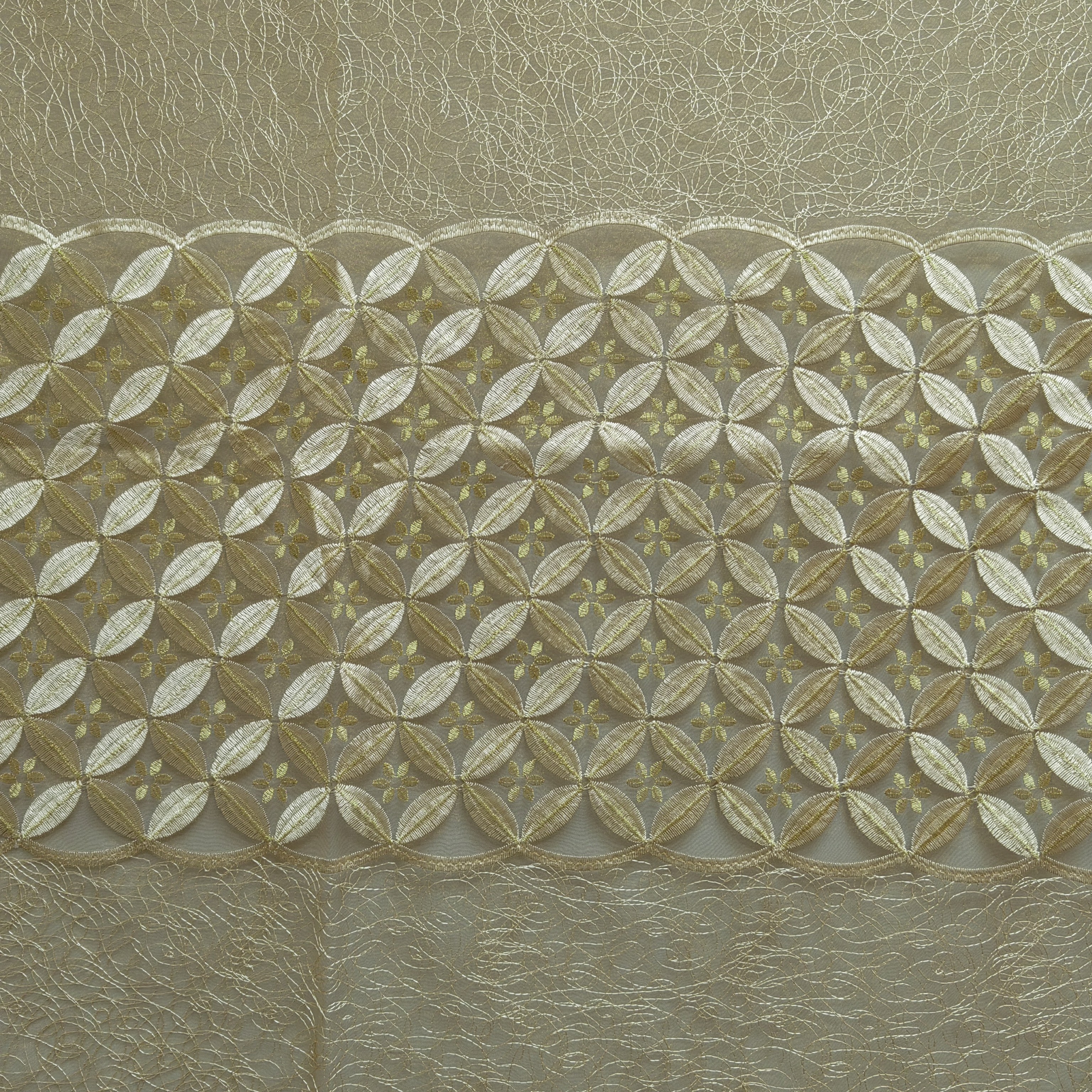 01255 挂钩款成品刺绣小窗户鸟巢防晒窗纱宽3.8米高2.7米一片式