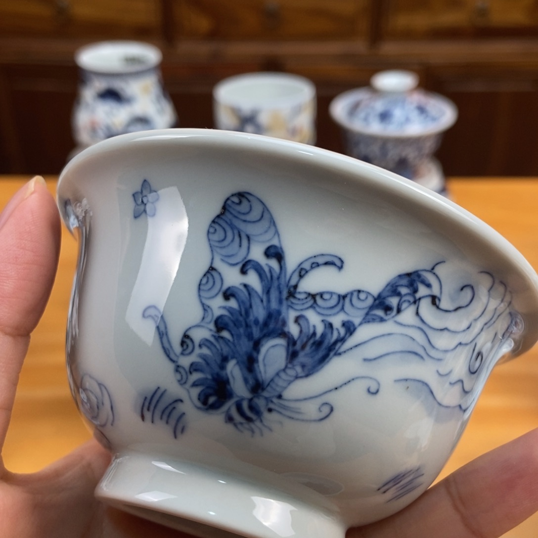 景德镇手绘现代茶具，非古董