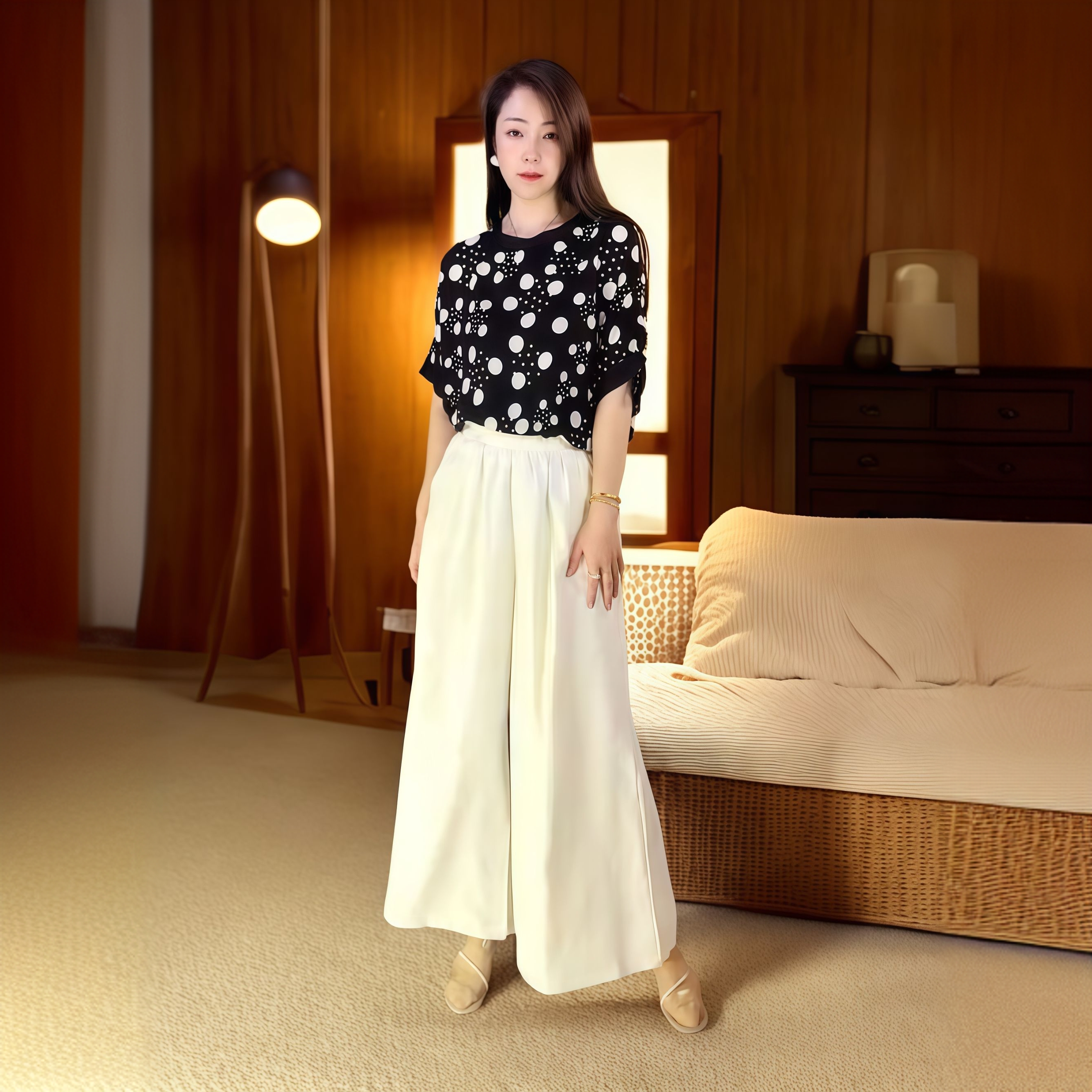 气质时尚休闲夏季百搭宽松洋气减龄上衣C1001