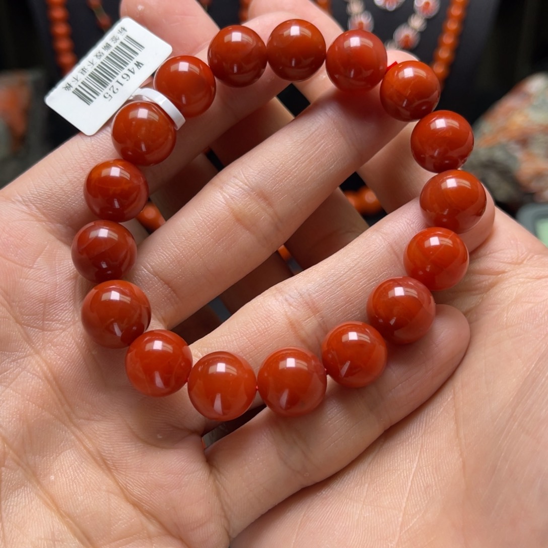 南红玛瑙12mm瓦西大凉山单圈未镶嵌多样性发一件