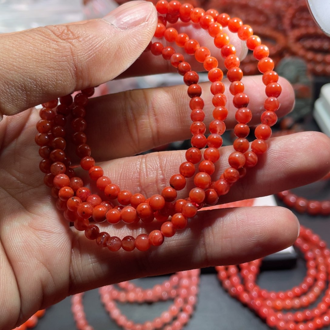 南红玛瑙手链未镶嵌