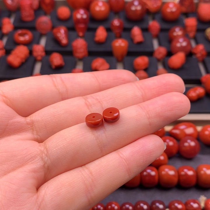 南***南南红玛瑙未镶嵌药片7×3.2