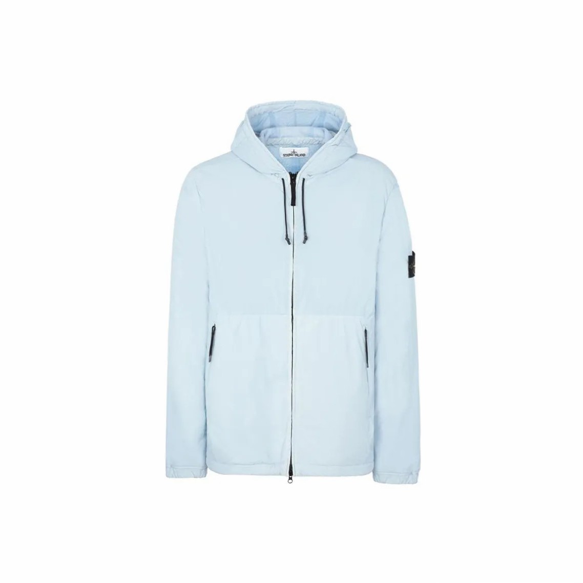 01855 Stone island 湖水蓝 尼龙薄款加棉冲锋衣外套 M码