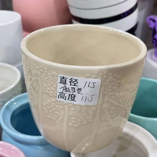 多肉绿植陶瓷花盆9.9包邮，有孔