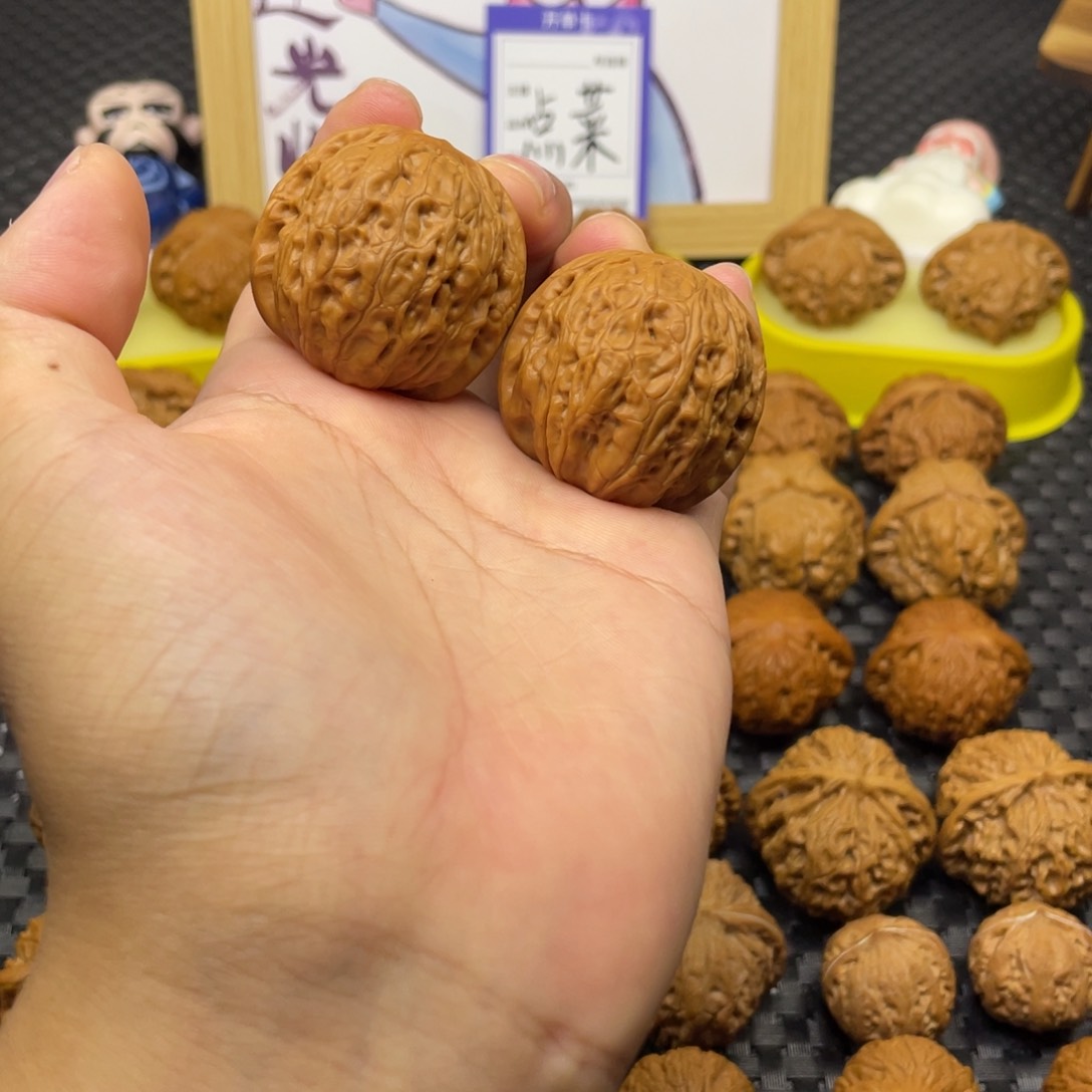 文玩核桃把件铁锤37打底微修