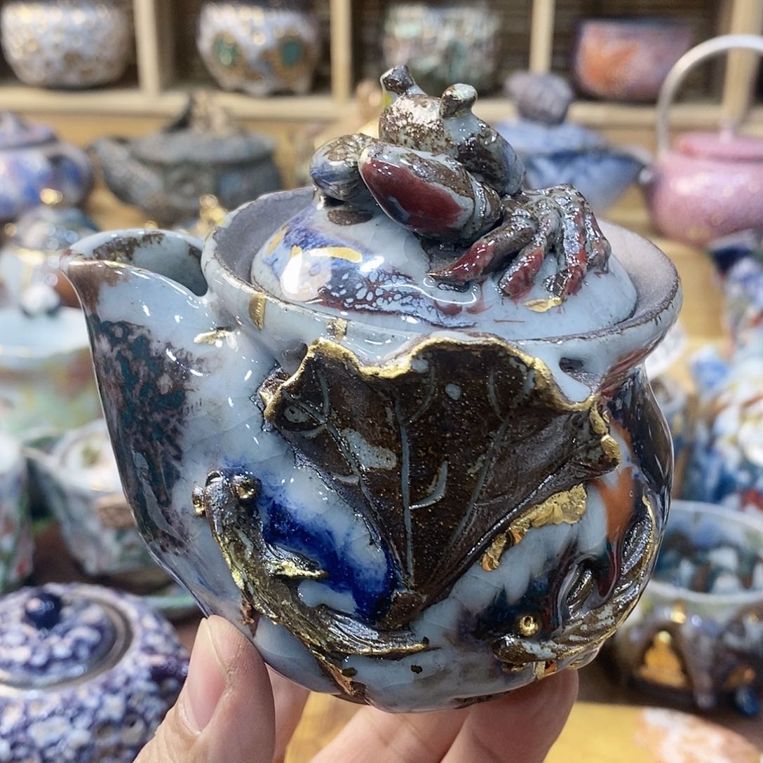 瓷片粗陶志野柴柴茶器