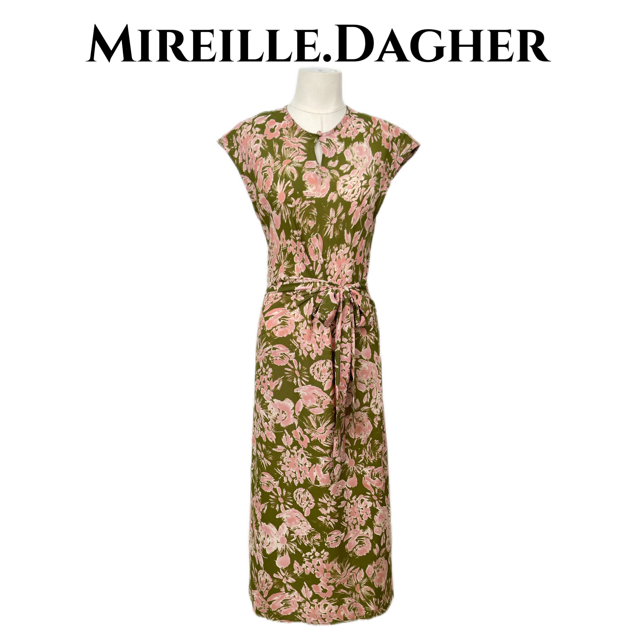 米莱Jiaer/新款圆领收腰碎花长款连衣裙27780