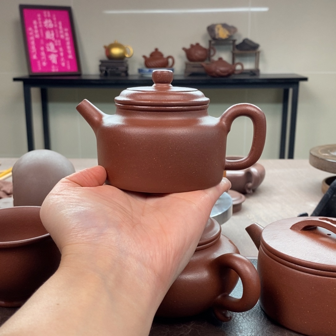 紫砂茶壶底槽清德钟220cc全手➕底槽清杯子