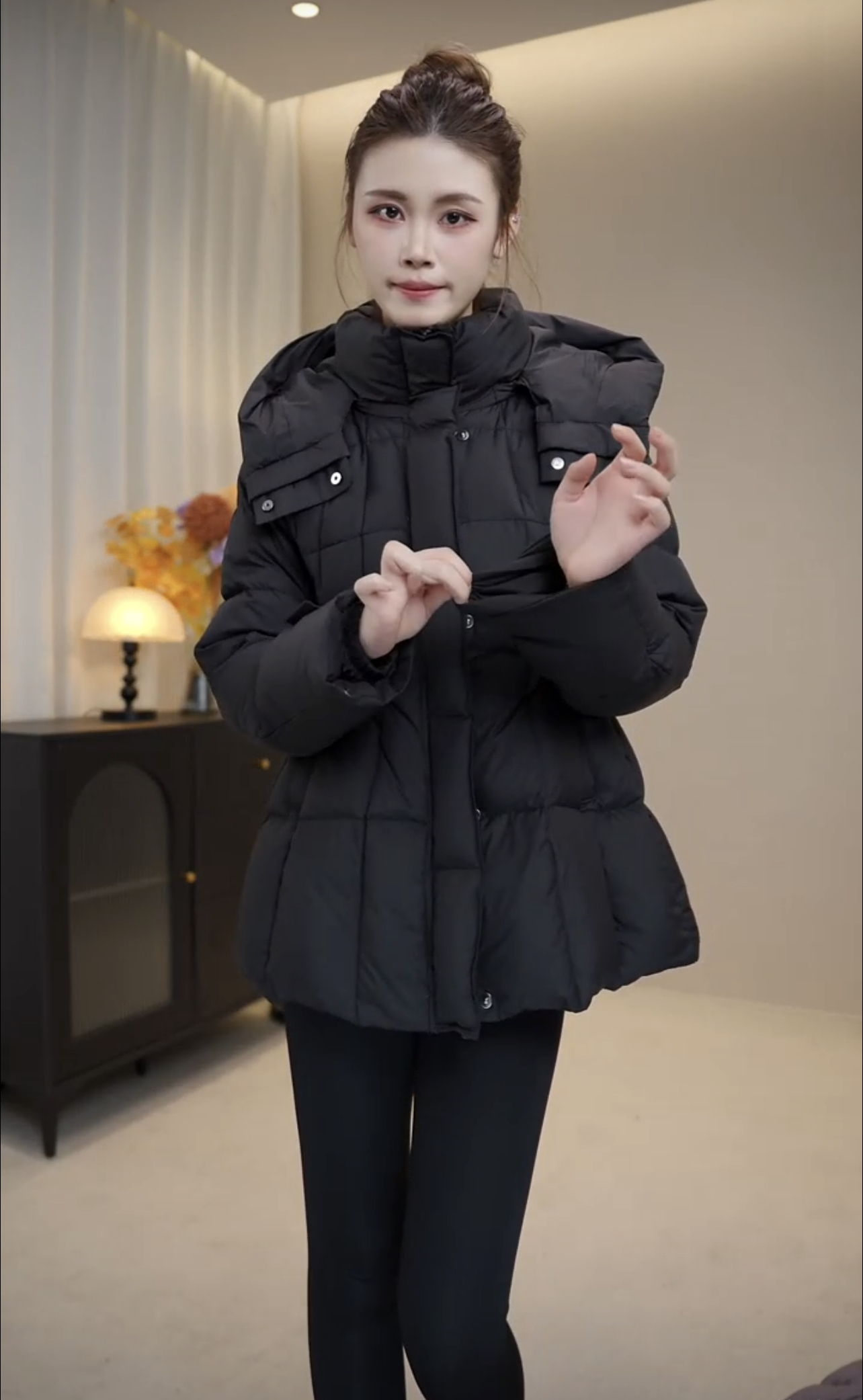 鹅绒2【帽子可以拆卸】在逃公主升级加厚羽绒服