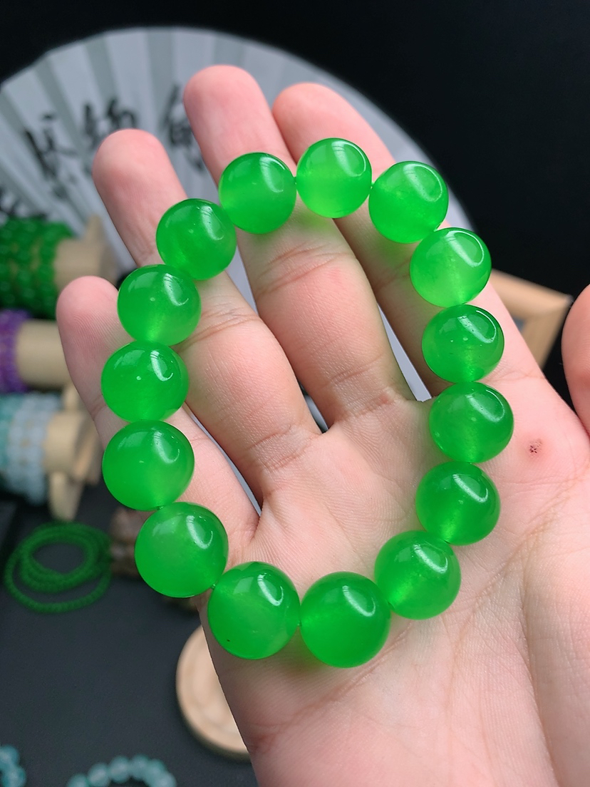 卡14+冰阳绿手串