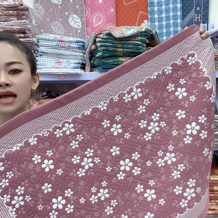 棉豆沙色雪花纯棉
