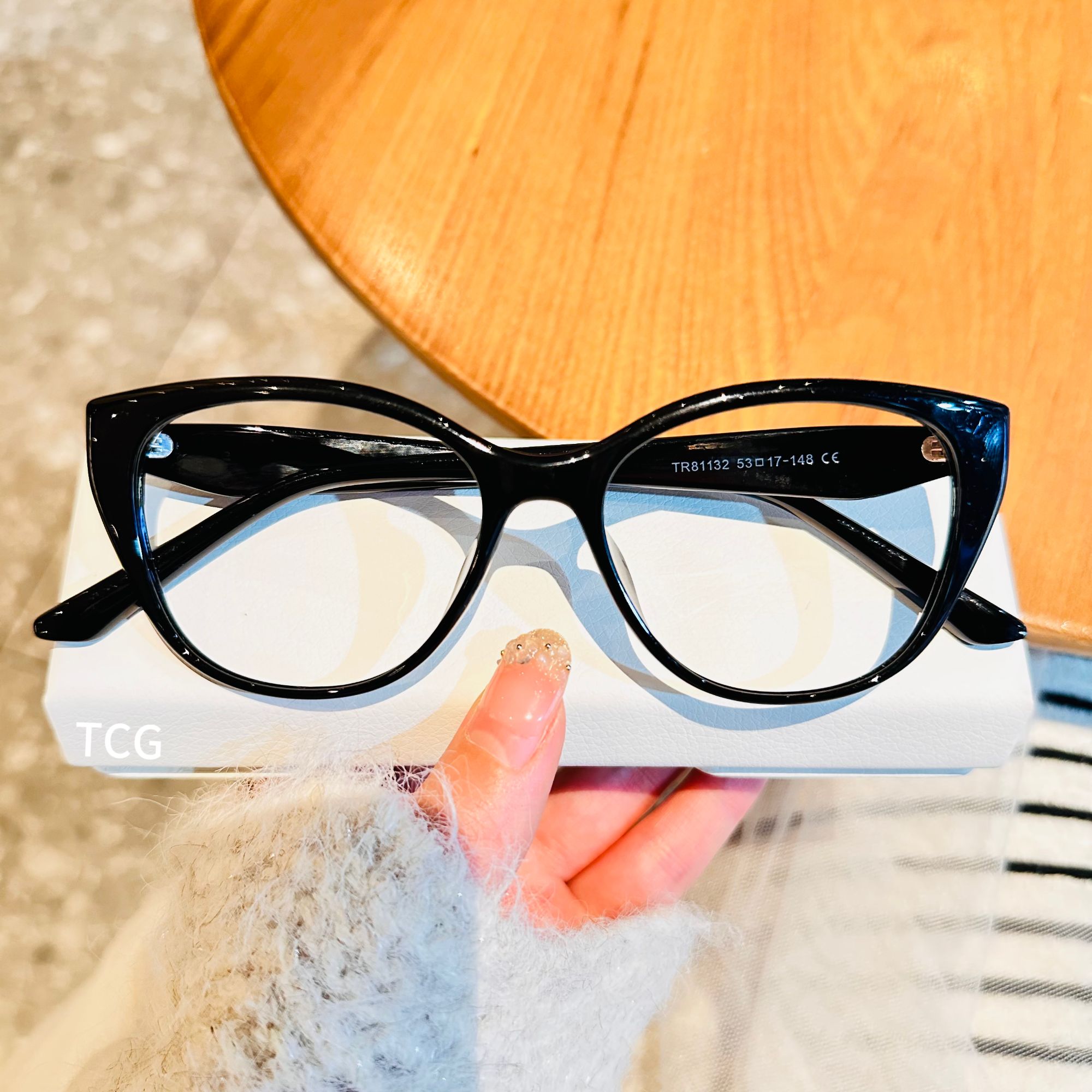 时尚猫眼眼镜框女款可配近视度数素颜神器TR81132