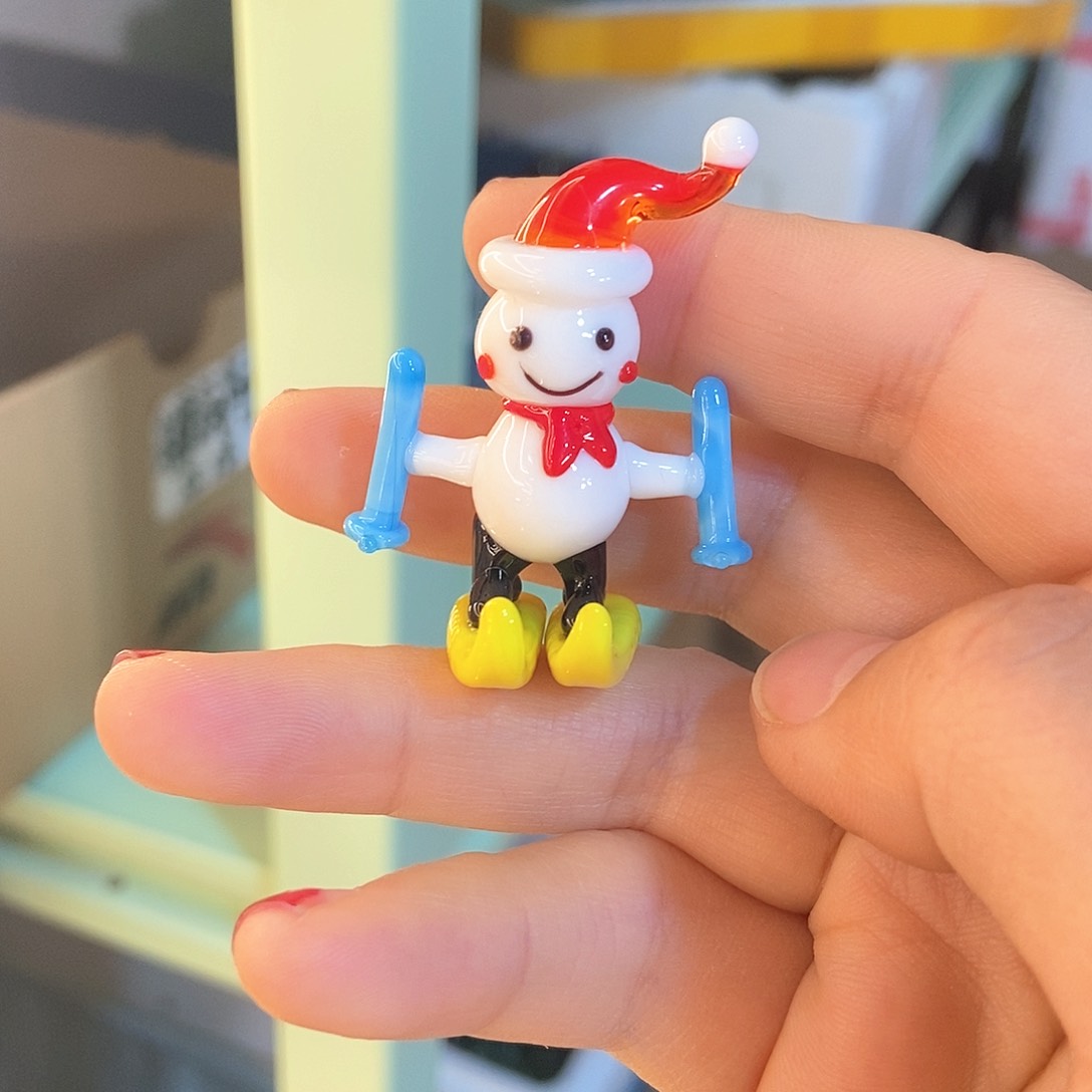 琉璃手工艺品小雪人