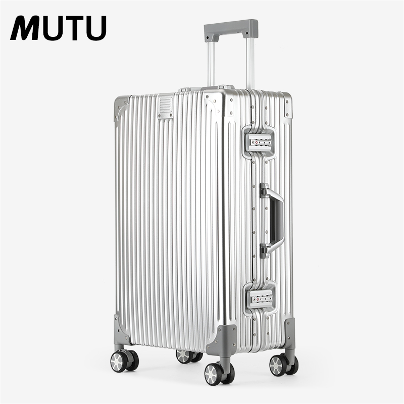 慕途新款全铝镁合金登机行李箱拉杆箱旅行箱大容量女20寸密码箱男
