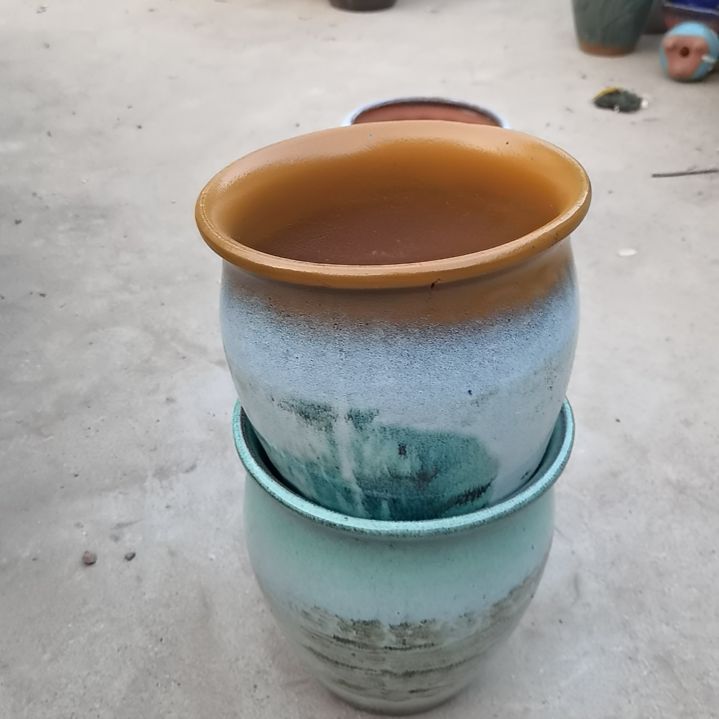 红陶18口21高两个盆