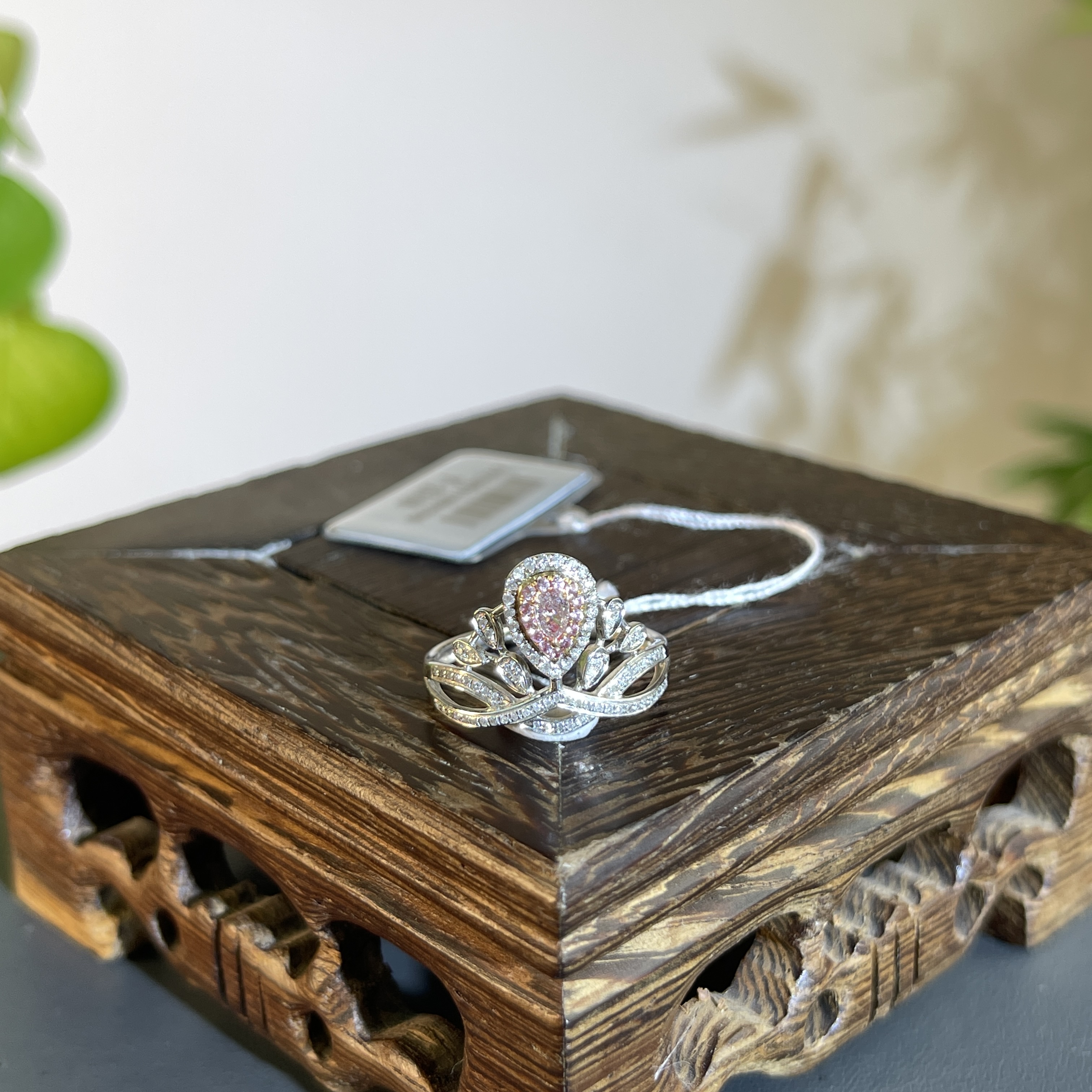 JXA08-142  18K粉钻戒指14#