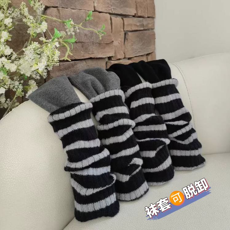 【550克绒】【袜套可脱卸】女童打底裤加绒深秋冬儿童保暖加厚长裤子