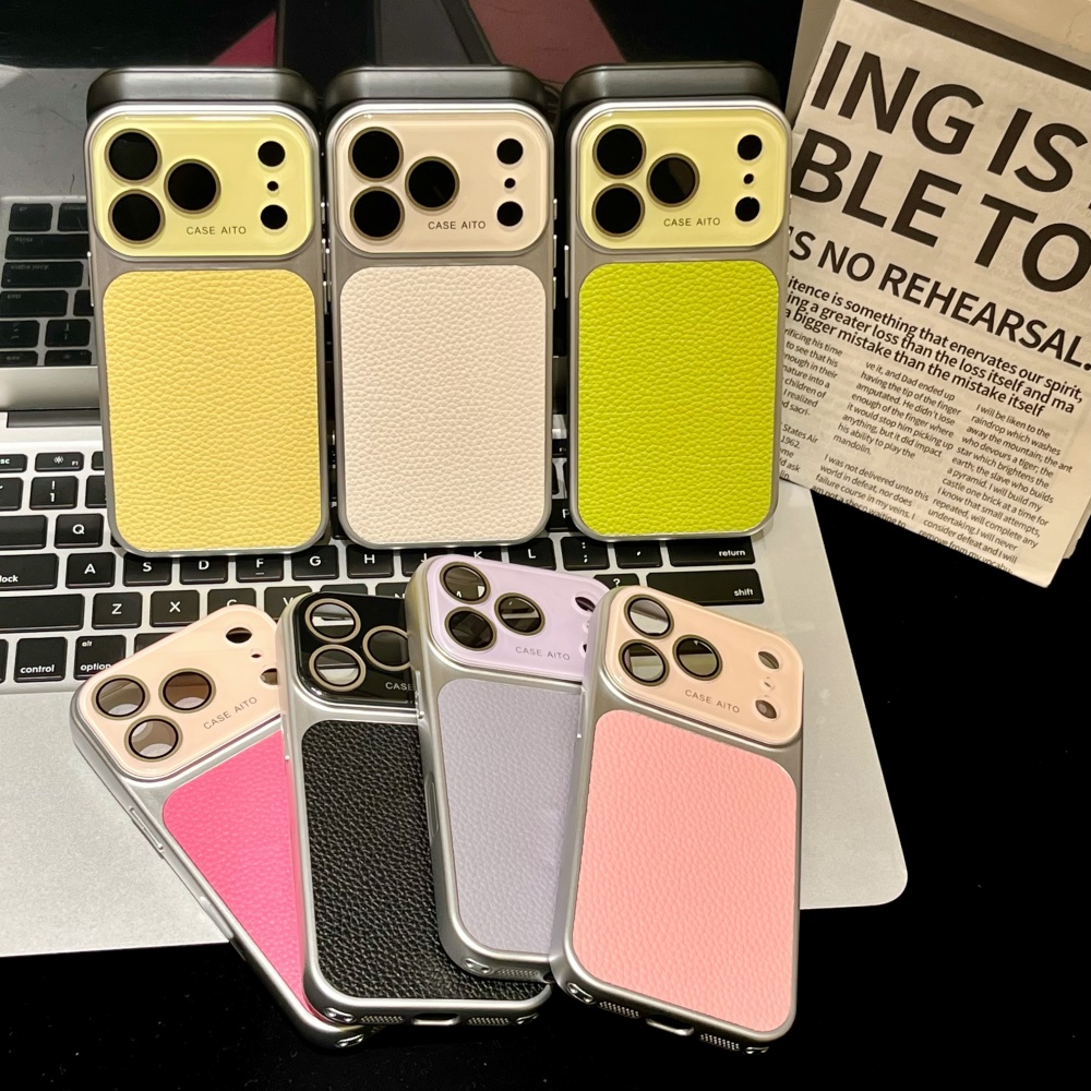 高颜值荔枝纹秒变17适用iPhone16promax手机壳苹果14情侣15皮纹13