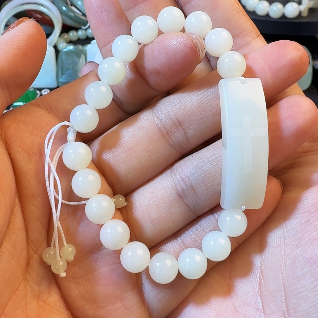 和田玉未镶嵌手链