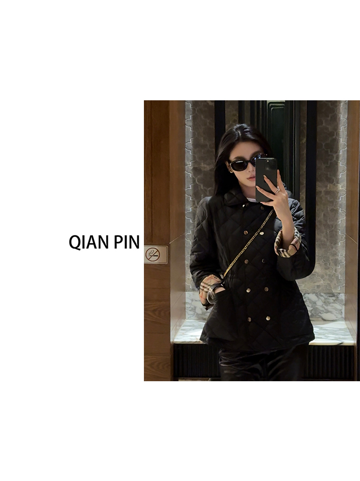 【六印服饰】【步月吟墨】黑色气质时尚鹅绒外套HQ2025449
