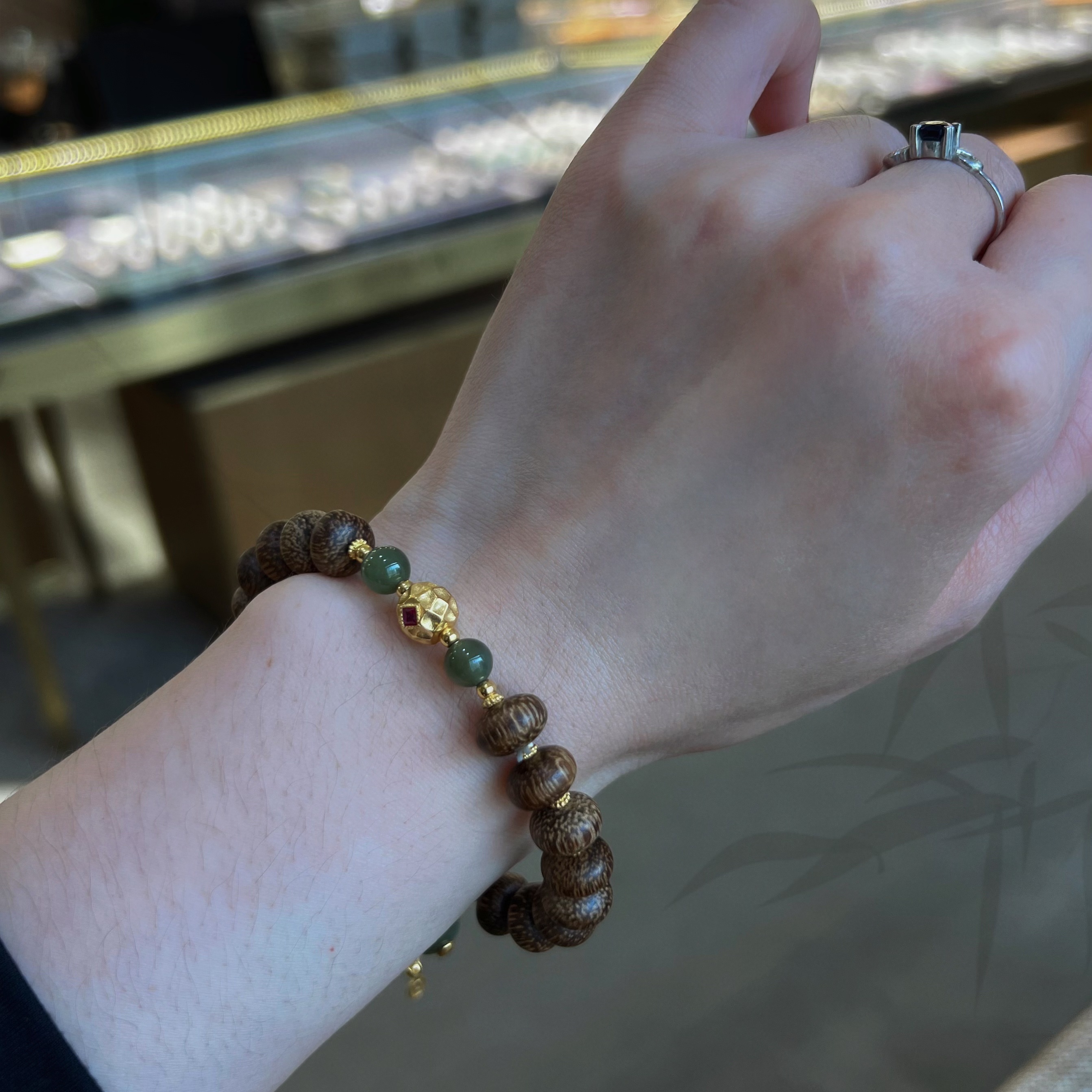 银镶葫芦木质圆珠手串中式复古简约百搭手串