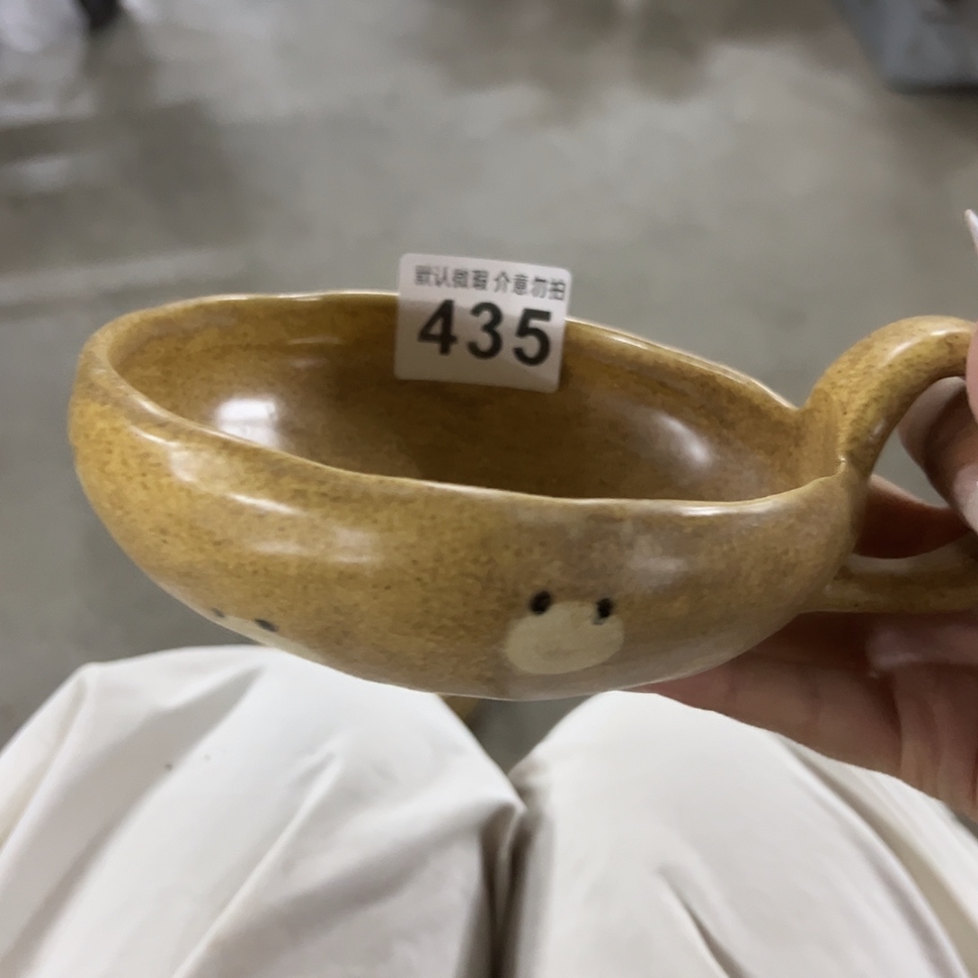 搪瓷微瑕小熊单柄一个435