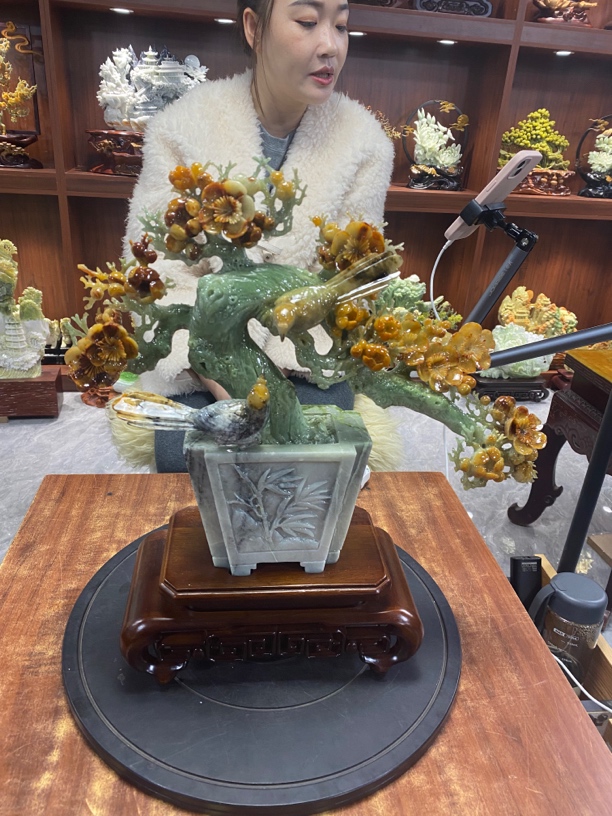 摆件新中式玄关山水摆件办公室摆件