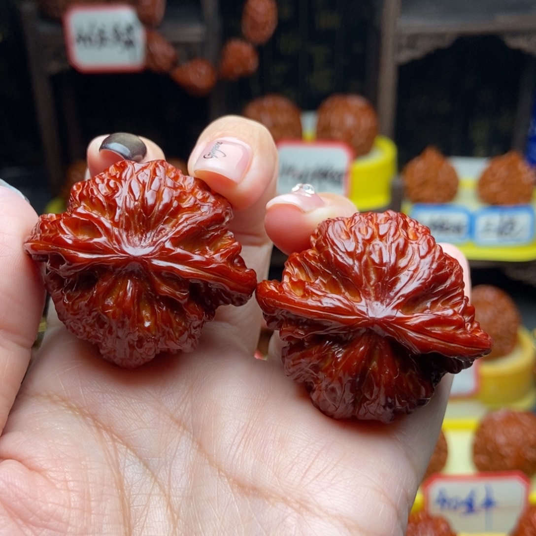 ༒***Ꮥ文玩核桃吊坠42磨盘